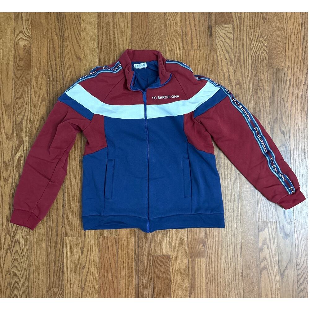 FC Barcelona 2019/20 Anthem Jacket Blue Red- Soccer‎ Full Zip Women's Small- EUC